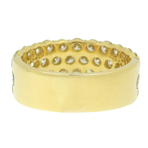 Pave Diamond Ring D2.00 K18 Yellow Gold YG