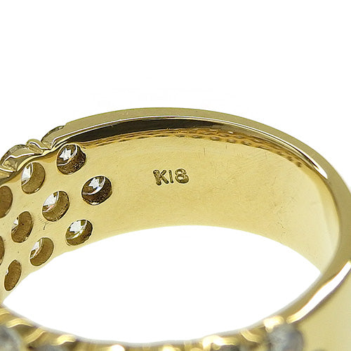 Pave Diamond Ring D2.00 K18 Yellow Gold YG