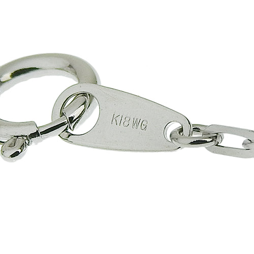 ダイヤモンド スクエア ネックレス D0.93 K18 ホワイトゴールド WG