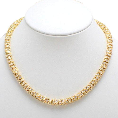 Diamond necklace D36.20 K18 yellow gold YG