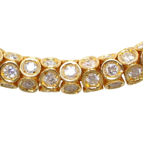 Diamond necklace D36.20 K18 yellow gold YG