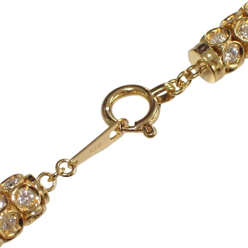 Diamond necklace D36.20 K18 yellow gold YG