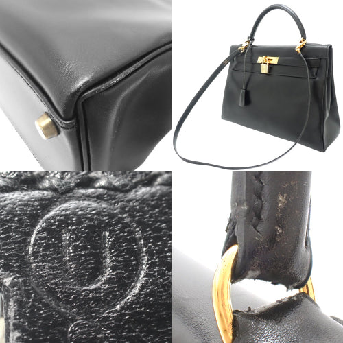 Kelly 32 (inside stitching) Box calf leather with 〇U marking