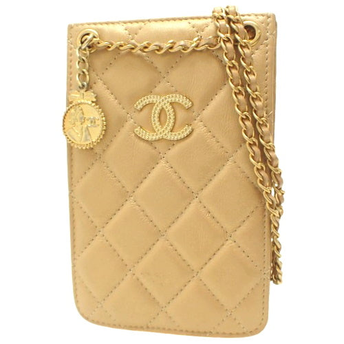 Matelasse Coco Mark Mini Chain Shoulder Bag in Lambskin