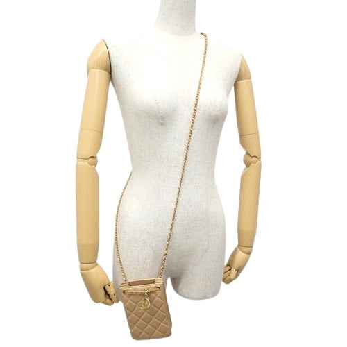 Matelasse Coco Mark Mini Chain Shoulder Bag in Lambskin