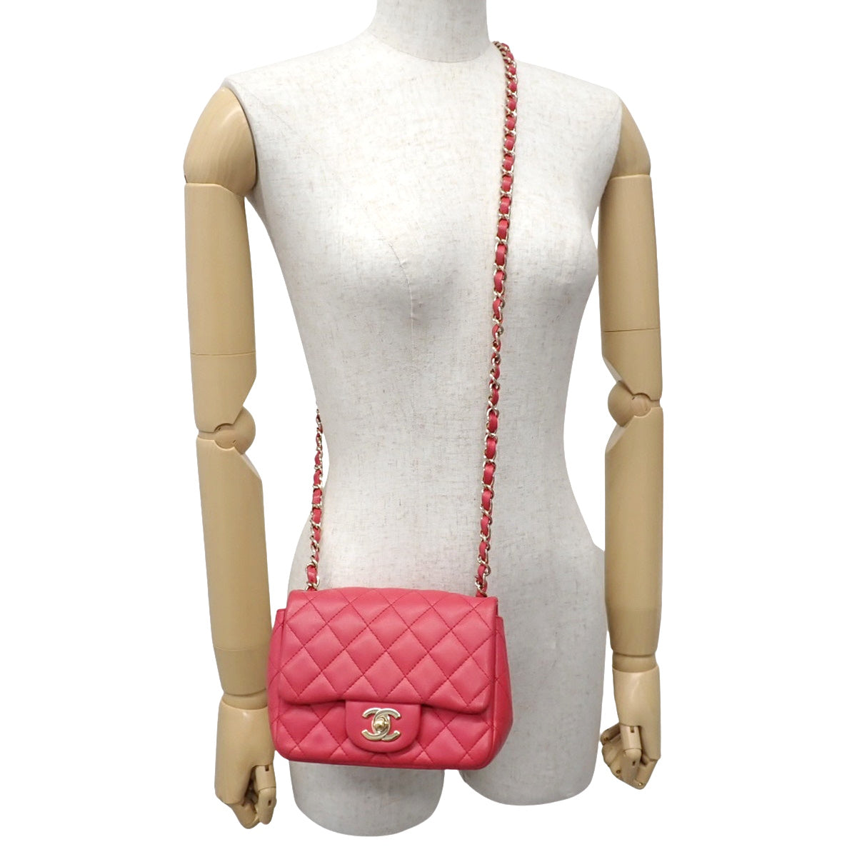 Matelasse Coco Mark Mini Chain Shoulder Bag in Lambskin A35200