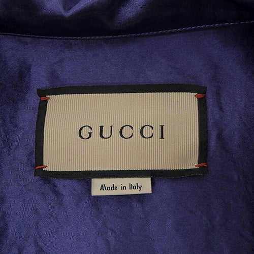 Interlocking G open collar short sleeve shirt size 48 with patch