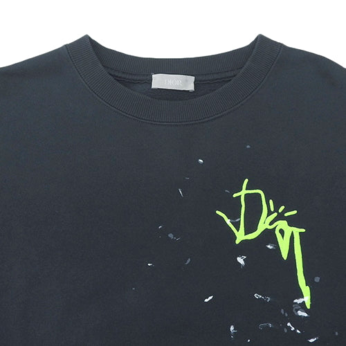 ペンキ加工 ロゴスウェット 2022年 Dior × Travis Scott