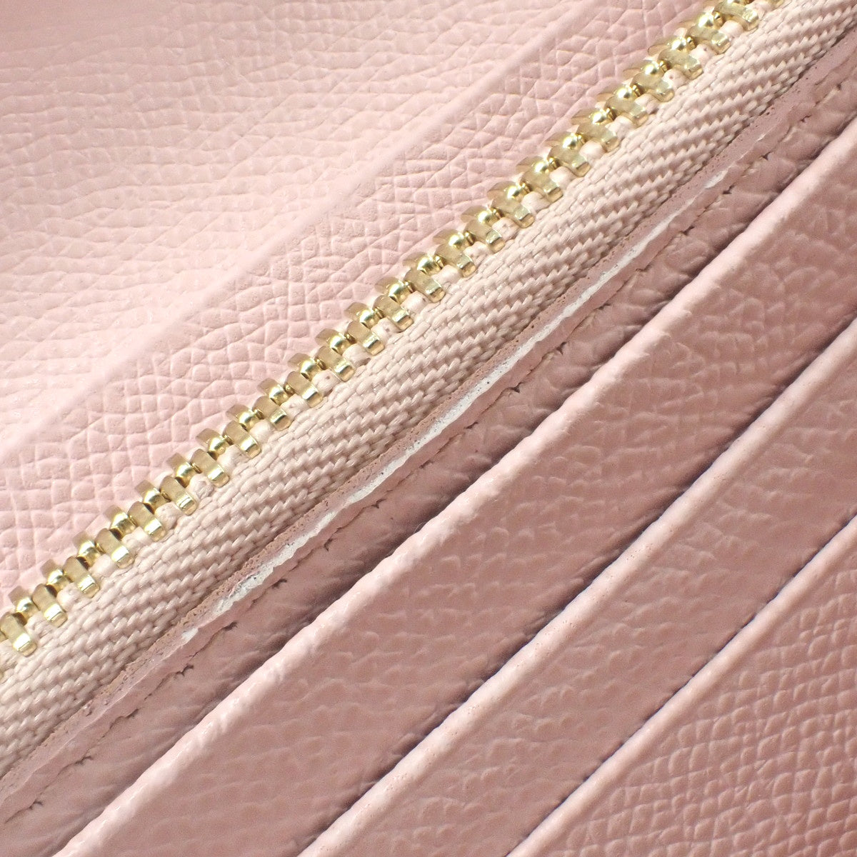 Vara Ribbon Bifold Long Wallet, Leather, Pink, 22D154