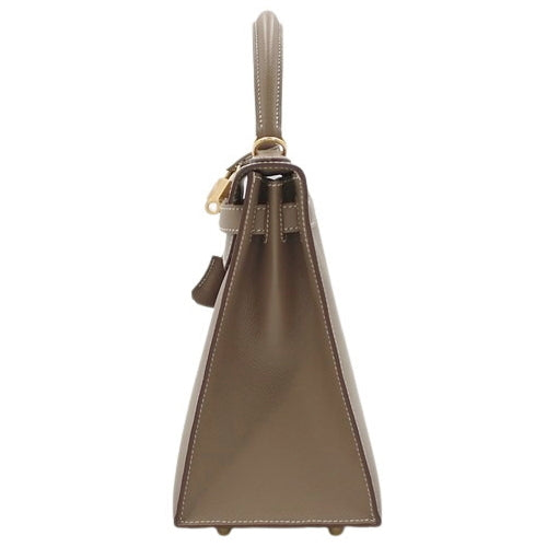 Kelly 28(外缝线)Epsom 皮革,象牙白/象牙白,Z 字形印花