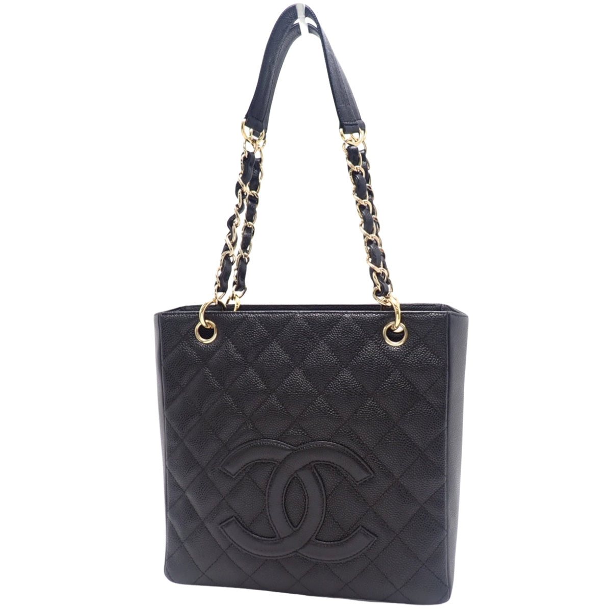 Matelasse PST Tote Bag, Caviar Skin, Black, A50994