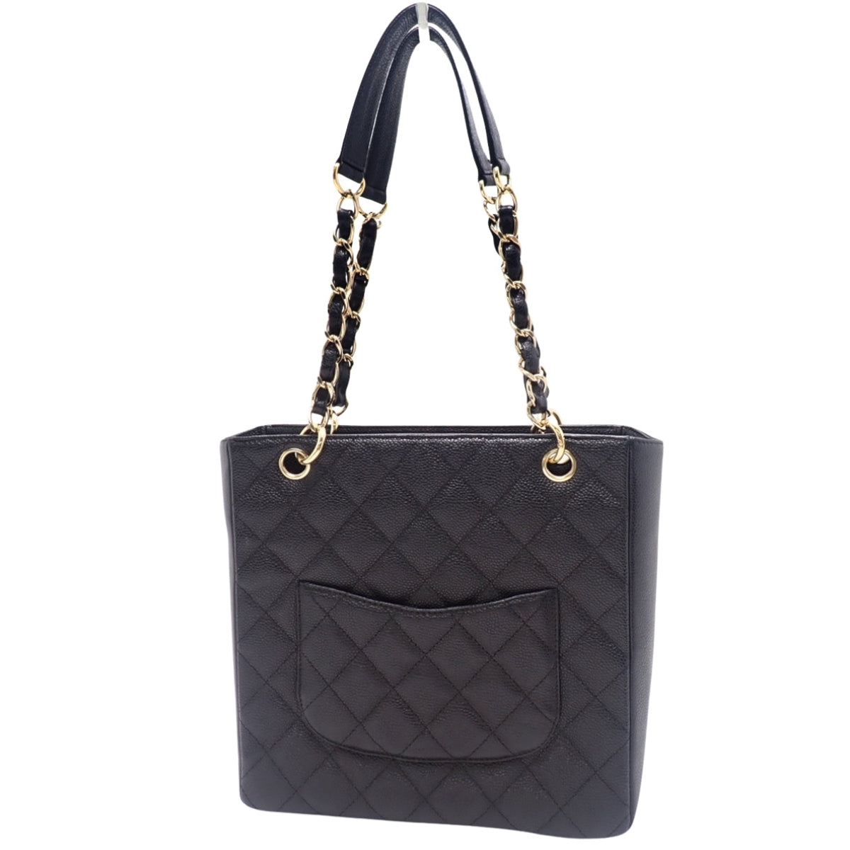 Matelasse PST Tote Bag, Caviar Skin, Black, A50994