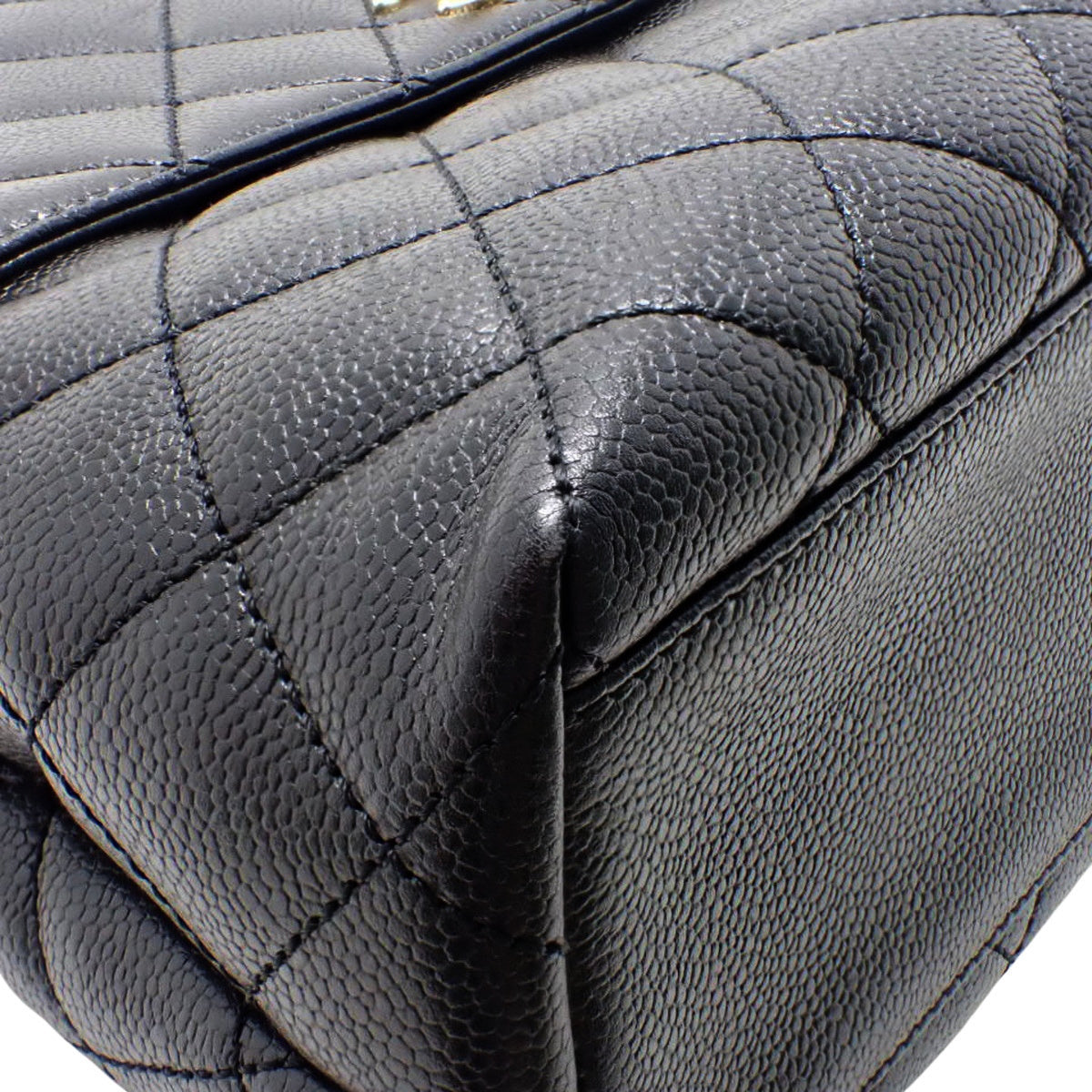 Matelasse PST Tote Bag, Caviar Skin, Black, A50994