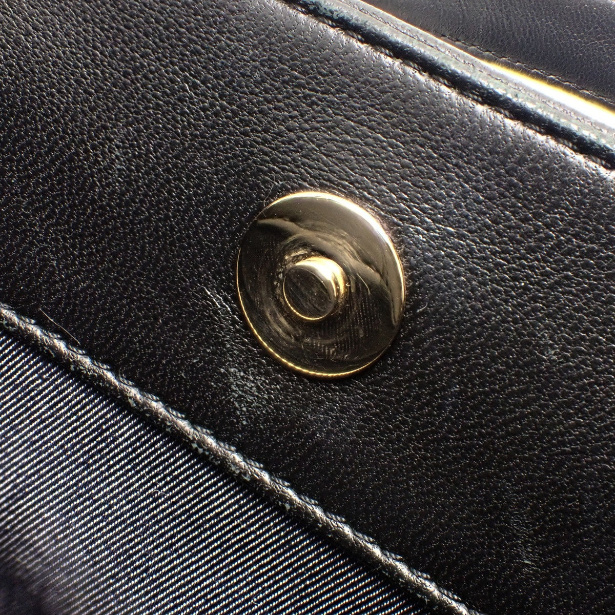 ココマーク 2WAY チェーンショルダーバッグ ラムスキン ブラック AS0326