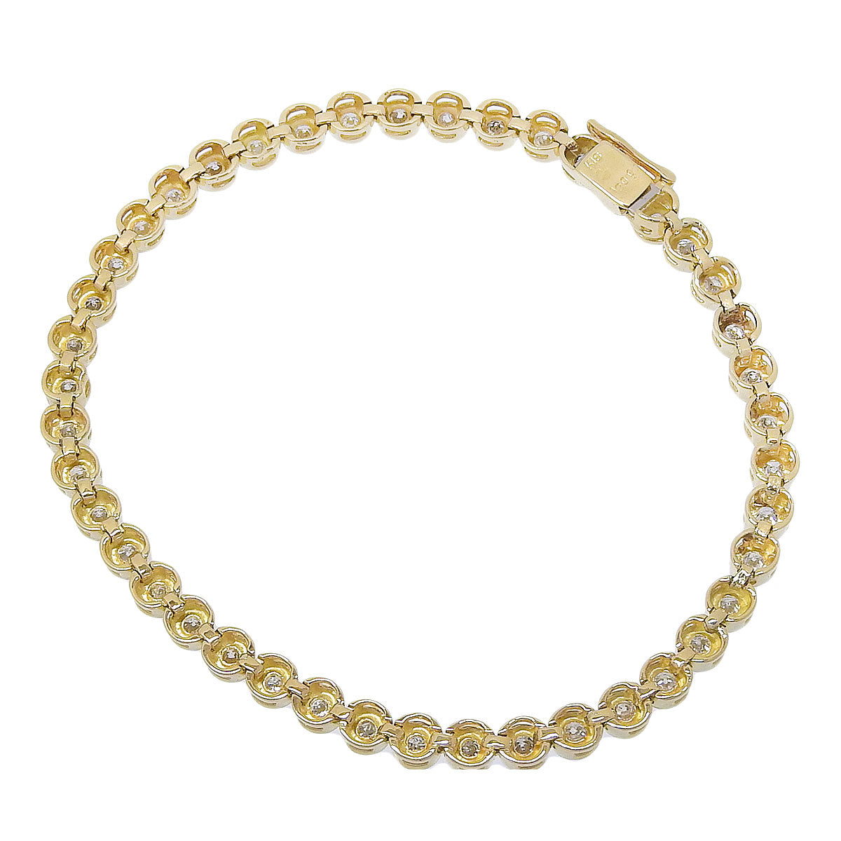 Diamond Tennis Bracelet D2.00 K18 Yellow Gold YG