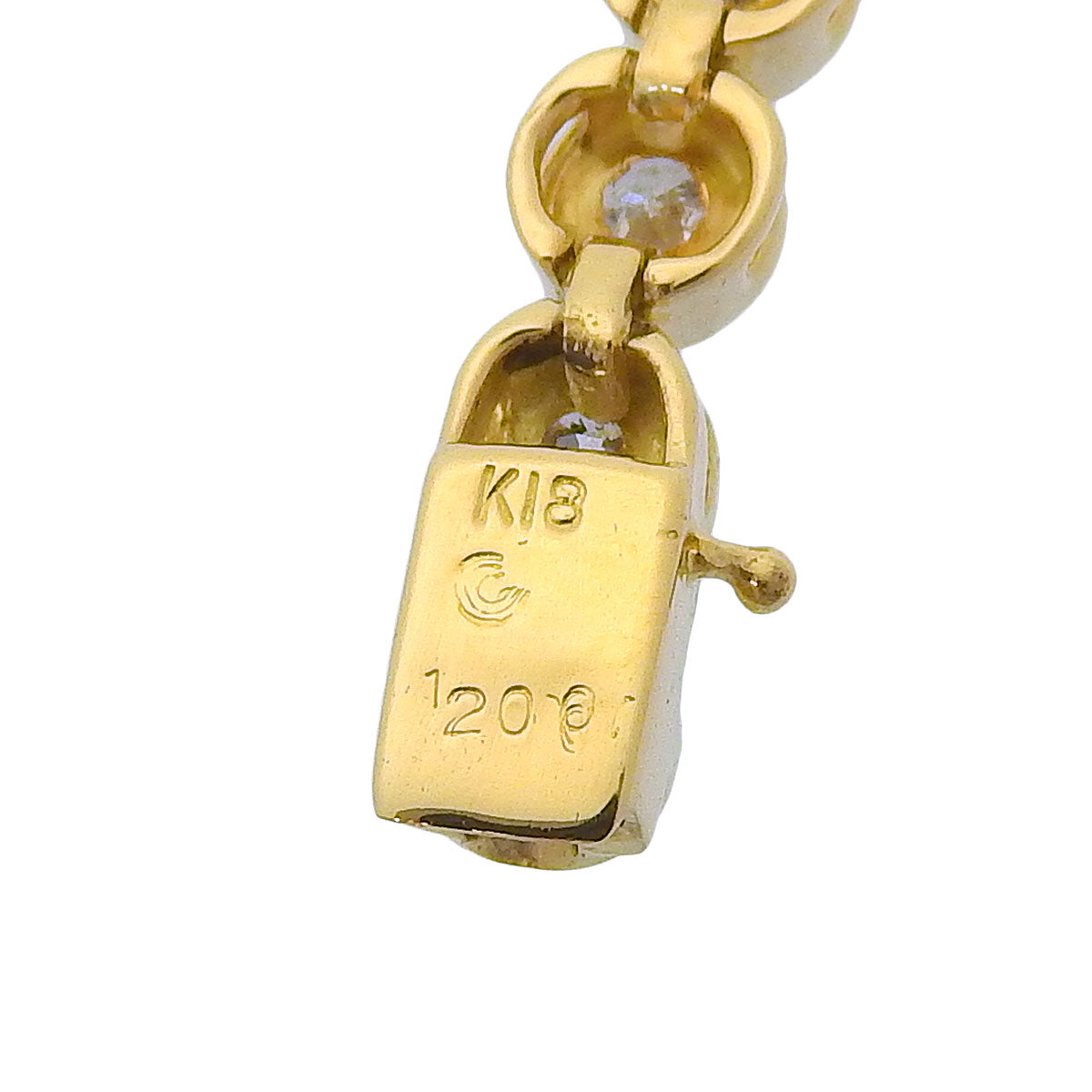 钻石网球手链 D2.00 K18 黄金 YG