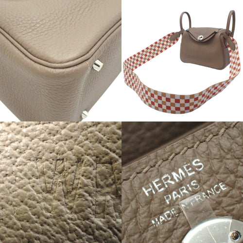 【新品】リンディミニ マキシカドリーユ トリヨンクレマンス パラジウム金具 エトゥープ W刻印