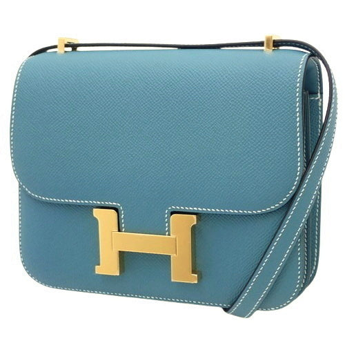 【新品】コンスタンス3 ミニ ヴォーエプソン ニューブルージーン ゴールド金具 W刻印