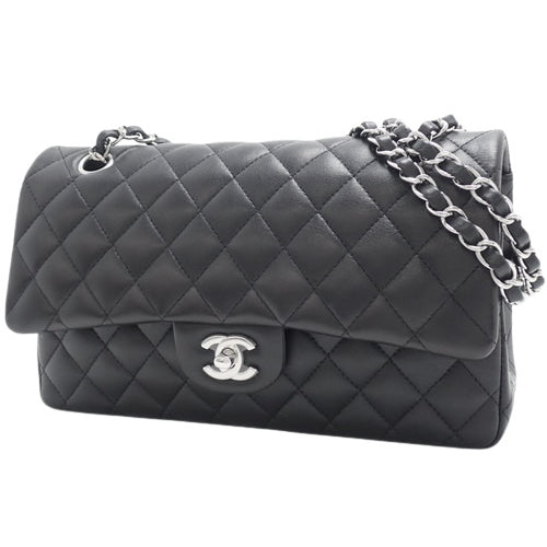 Matelasse Coco Mark 双翻盖链条单肩包皮革