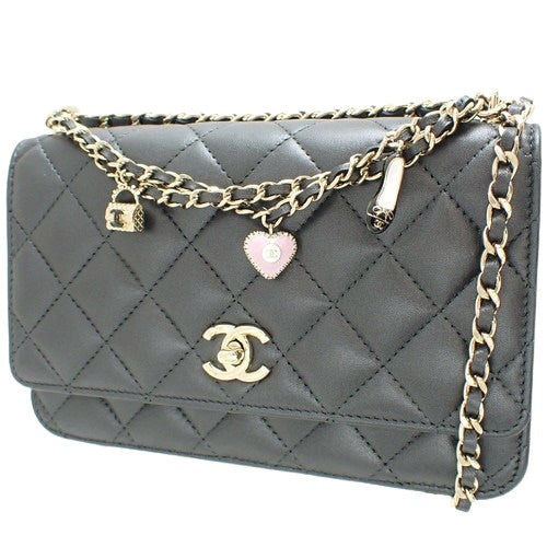 Chain wallet, lambskin, black, AP4537-B19463-94305, shoulder bag, shoulder-carry, crossbody, Spring/Summer 2025 Pre-Collection.