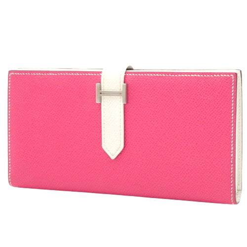 Be'an Soufflé, Epsom calfskin, palladium hardware, Rose Tyrian/Blanc, silver hardware, □O stamp.
