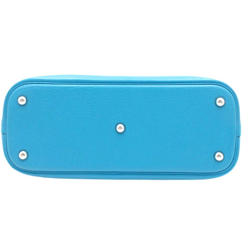 Bolide 31 Taurillon Clemence Leather Strap with Palladium Hardware, Blue Zanzibar, A Stamp