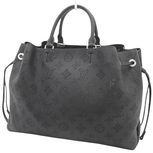 Monogram Mahina Bella 手提包,采用 Mahina 皮革制成,Noir Obscur(M59200)