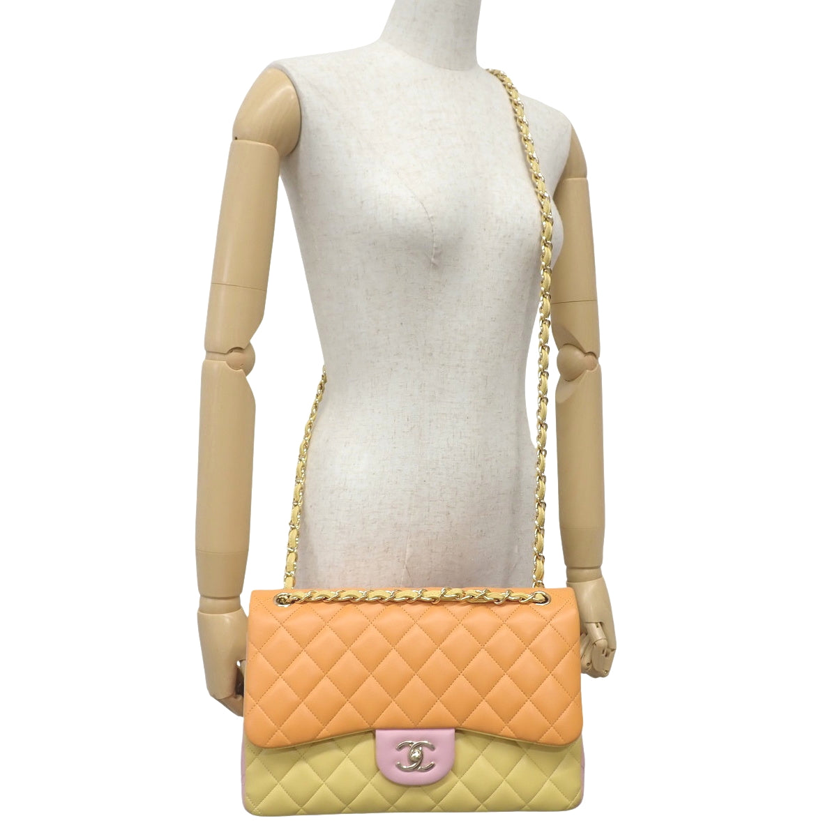 Matelasse Coco Mark 双翻盖 30 链条小羊皮单肩包