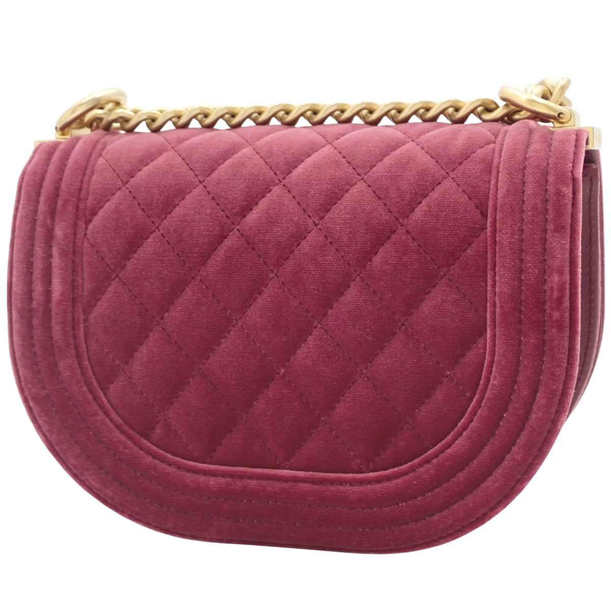 Boy Chanel Small Chain Shoulder Bag, Velvet, Pink, AS3350