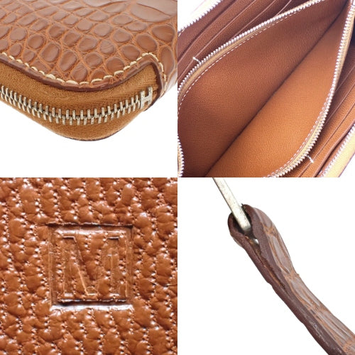 Azap 长款哑光鳄鱼皮手袋,配钯金金属配件和金色 M 字样