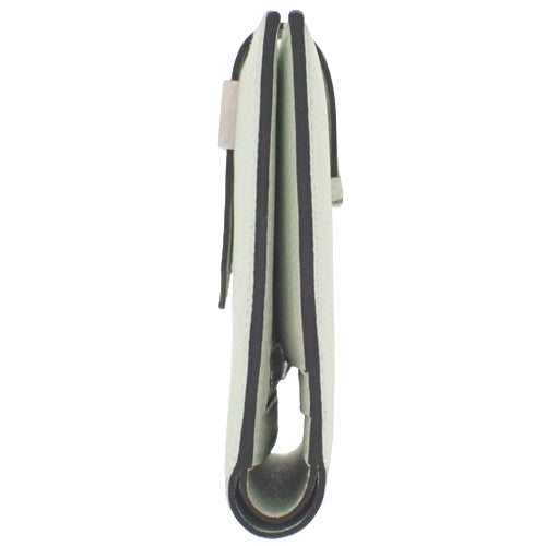 Be'an Compact, Epsom calfskin, palladium hardware, Vert Fonce (dark green), silver hardware, U stamp.