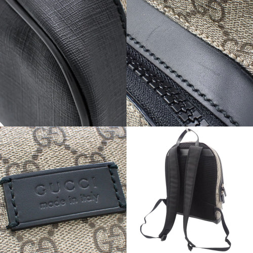 GG Supreme Backpack/Daily Shoulder Backpack in GG Supreme Canvas and Leather (Product Code: 406370)