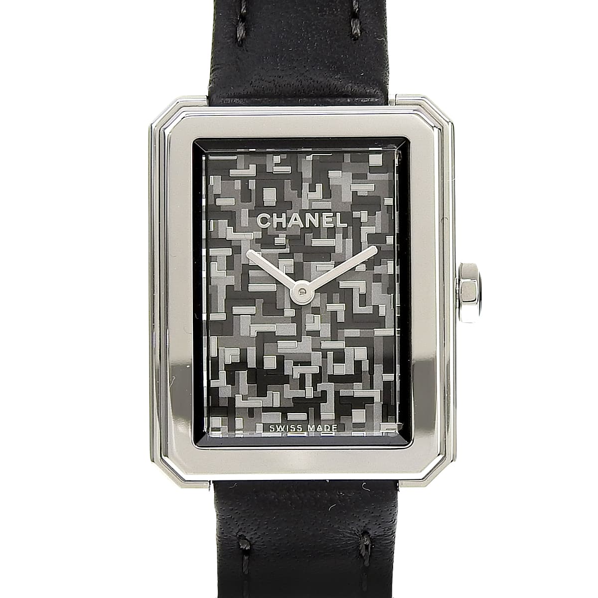 H6680 男友款 新型斜纹软呢 SS/皮革 石英表 灰色 全球限量1000只