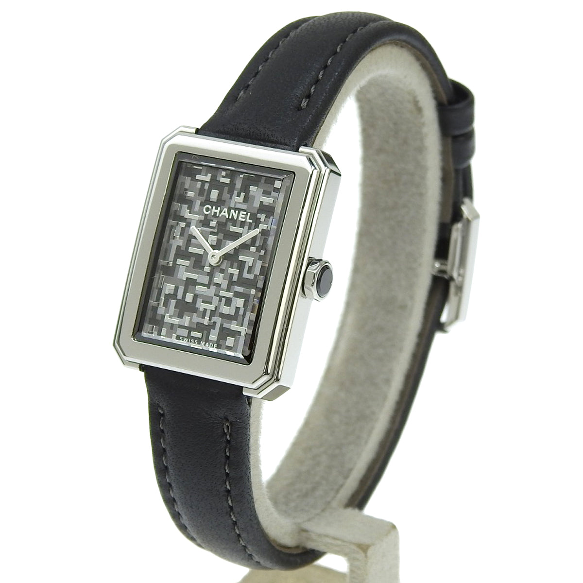 H6680 男友款 新型斜纹软呢 SS/皮革 石英表 灰色 全球限量1000只