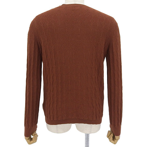 クルーネック ニット 2016年 44 アパレル 長袖 チェーン柄 セーター