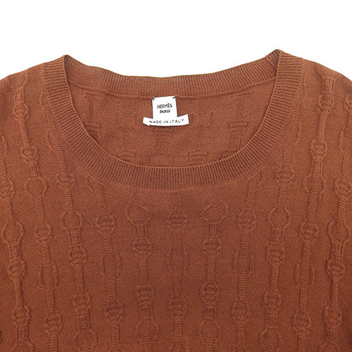 クルーネック ニット 2016年 44 アパレル 長袖 チェーン柄 セーター