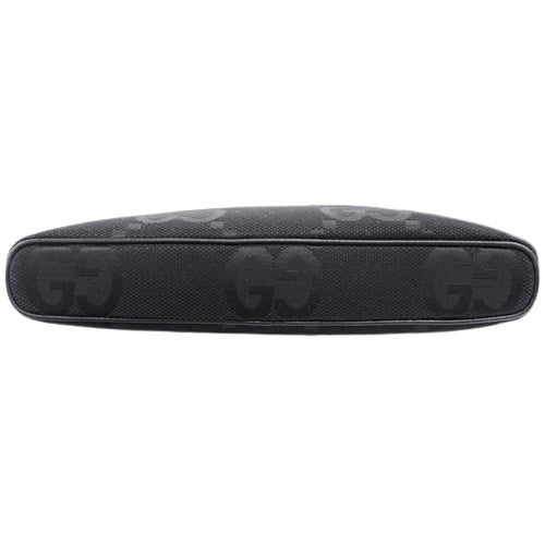 Jumbo GG 中号皮革和 Jumbo GG 帆布邮差包/手拿包 739668