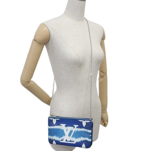 LVエスカル ポシェット・ドゥーブル ジップ チェーン クラッチ モノグラム・ジャイアント キャンバス M69124