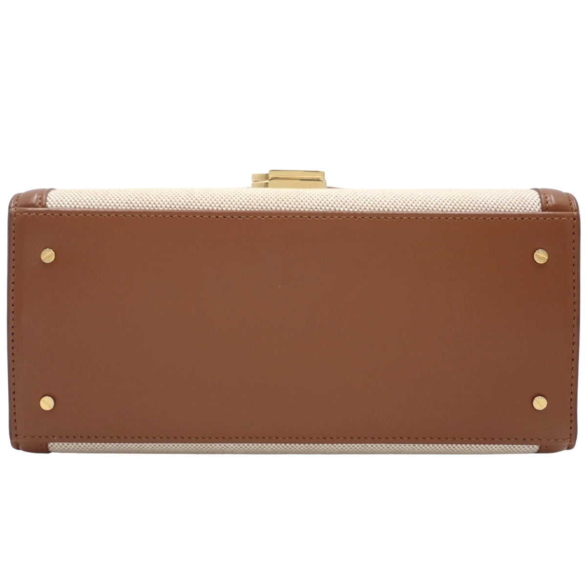 Cassandra 手提包,帆布和皮革材质,米色和棕色,578000