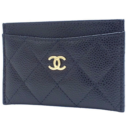 Matelasse Classic Card Holder, Business Card Holder, Pass Case, Caviar Skin, AP0213