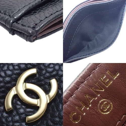 Matelasse Classic Card Holder, Business Card Holder, Pass Case, Caviar Skin, AP0213