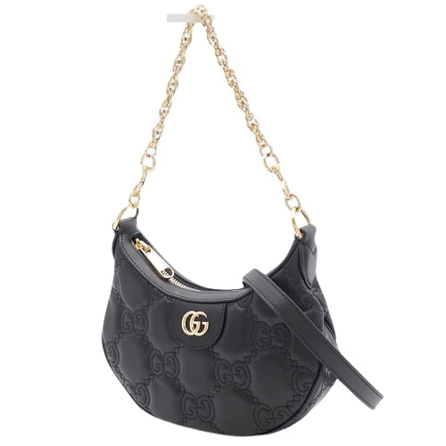 GG Matelasse Double G Mini Bag, 2-Way Chain Shoulder Bag, Leather, 739736