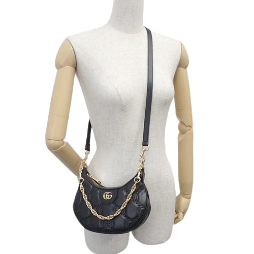 GGマトラッセ ダブルG ミニバッグ 2WAY チェーンショルダー ハンドバッグ レザー 739736