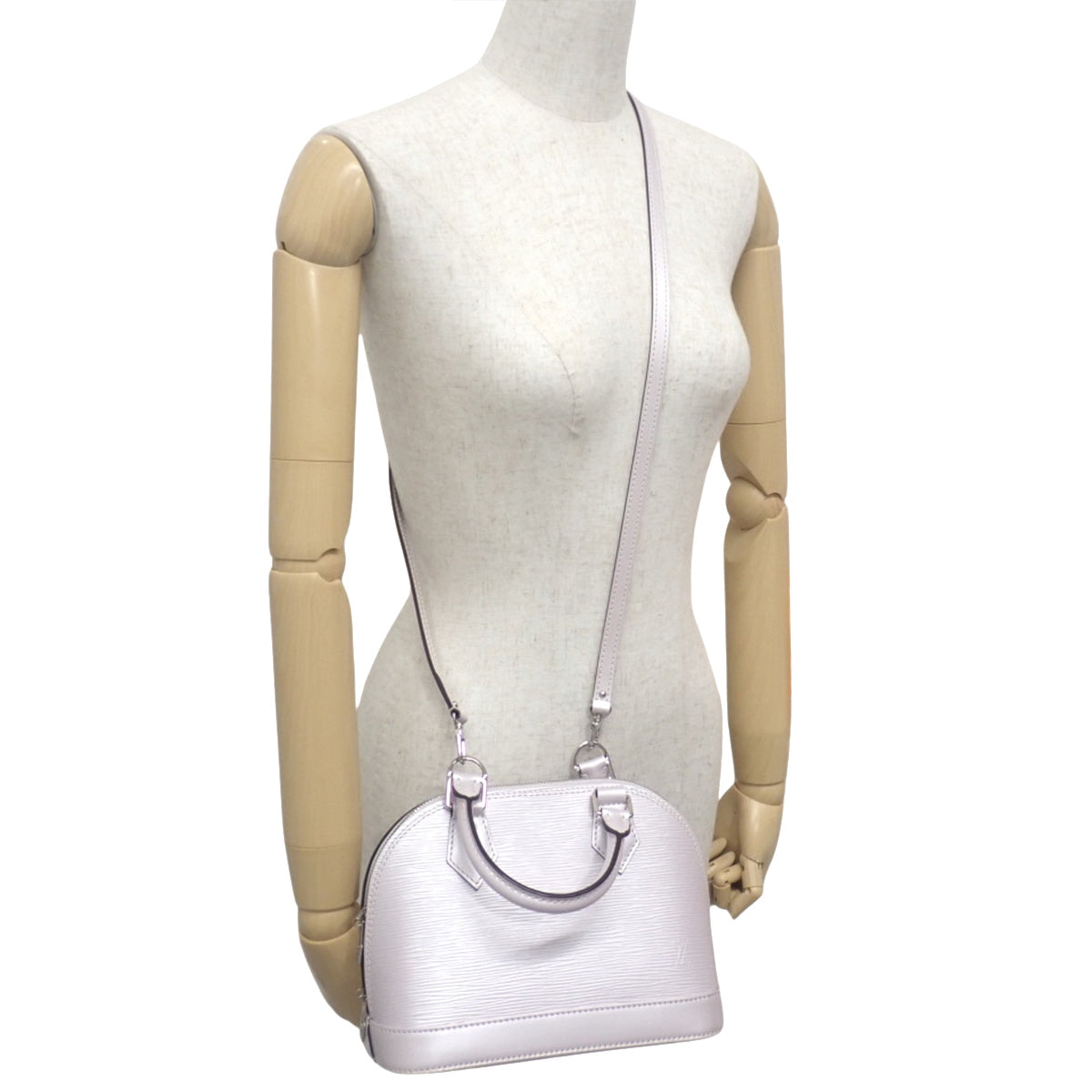 Alma BB Epi Leather, Lilac Nacre M41646