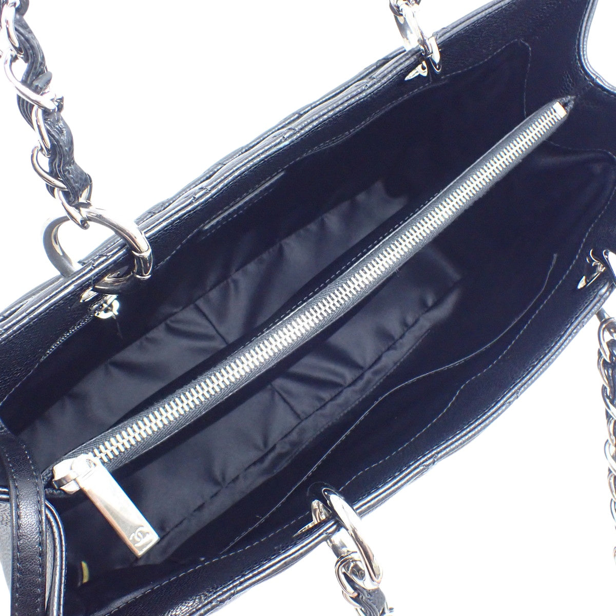 Matelasse Coco Mark GST Tote Caviar Skin Black A50995