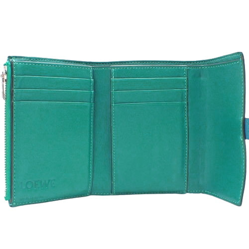 垂直小钱包,双折钱包,Anagram 迷你钱包,钯金金属配件,柔软粒面小牛皮