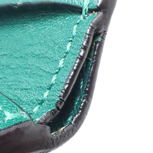 垂直小钱包,双折钱包,Anagram 迷你钱包,钯金金属配件,柔软粒面小牛皮