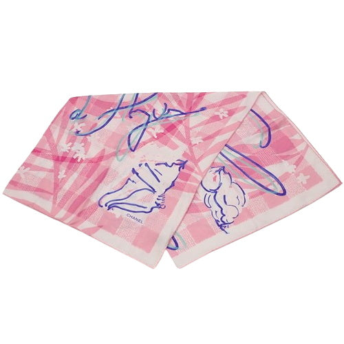 カメリア 大判スカーフ ストール シルク