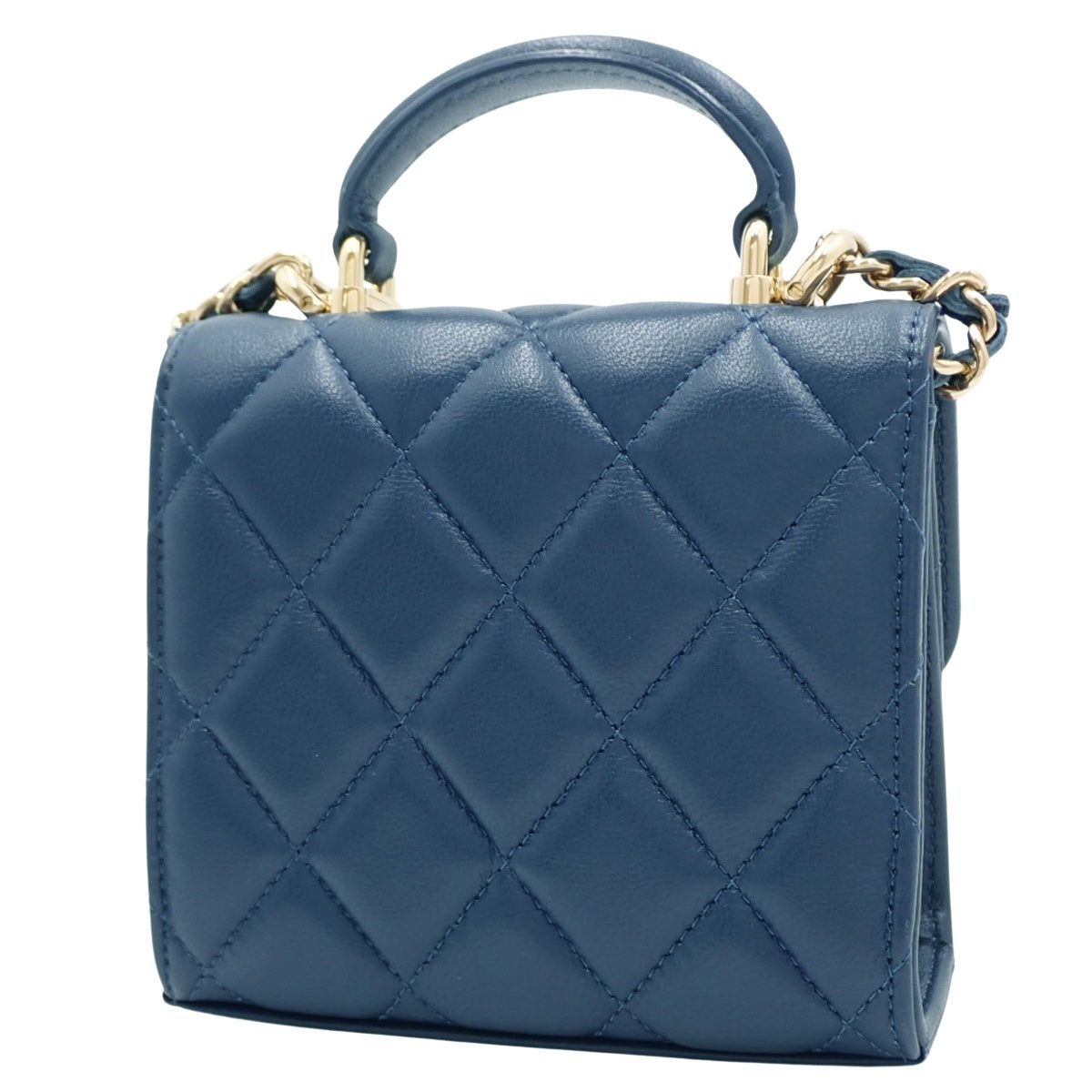 Matelasse Top Handle Mini Chain Shoulder Bag in Lambskin (AP2682)