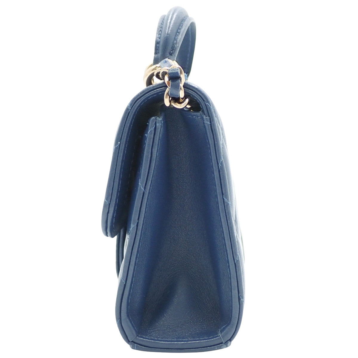 Matelasse 顶部手柄小羊皮迷你链条单肩包 (AP2682)